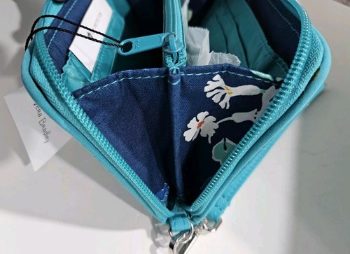 Vera Bradley RFID Grab & Go Wristlet Turquoise Sea New - Picture 20 of 21