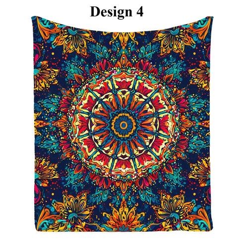 Exotic Ethnic Mandala Flannel Bedspread Sofa Throw Blanket Holiday Birthday Gift - Picture 16 of 24