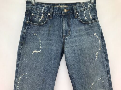 X RAY Mens 30x32 Bleached Stained Straight Leg Cotton Blue Denim Jeanstag (31x33 - Picture 2 of 12