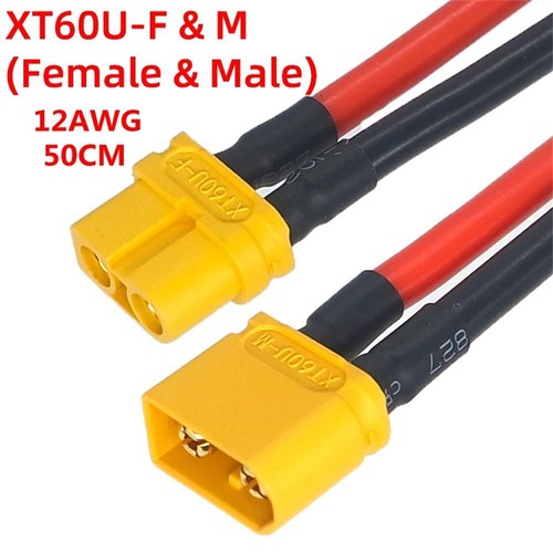 XT60 Plug Male to Female Connector Silicone Wire Cable 12AWG 14AWG For Lipo RC - Picture 16 of 21