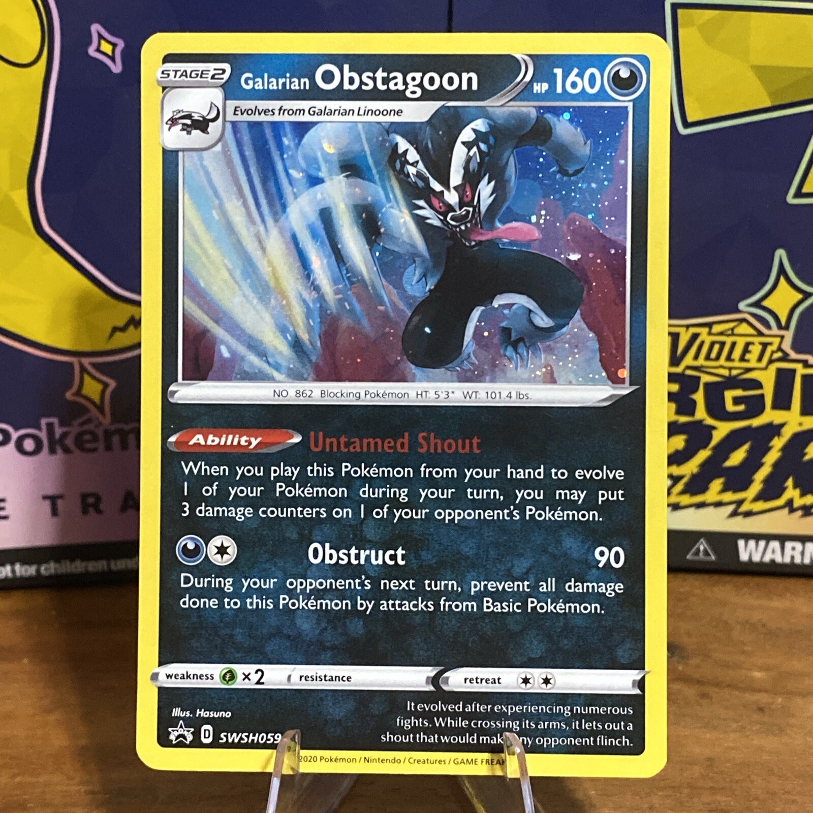 Galarian Obstagoon NM SWSH059 SWSH: Sword & Shield Promo Cards Pokemon Card