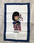 Vintage Linen Tea Towel Mac By Linanne Scottish Piper ~ Nice Wall Hanging