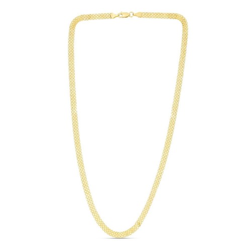 Collana catena maglia bismark oro giallo 14 kt 16" 4,7 mm 3,5 grammi - Foto 6 di 14