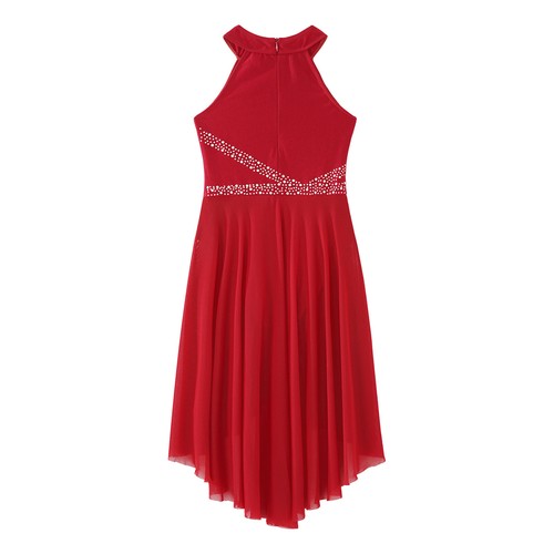 UK Girls Sleeveless Sparkle Modern Jazz Latin Ballet Leotard Dress Tulle Skirt - Picture 11 of 75