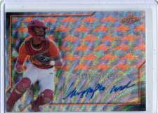 2017 Leaf Perfect Game Metal Etch Orange Wave Proof Christopher WIllis Auto 1/1