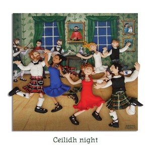Ceilidh-Night-Blank-Greeting-Card-Any-Occasion-Erica-Sturla-Art-Cards