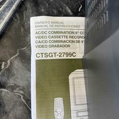 Broksonic CTSGT-2799C Color TV VCR Combination Original Box 9 In Screen CRT - Picture 7 of 11