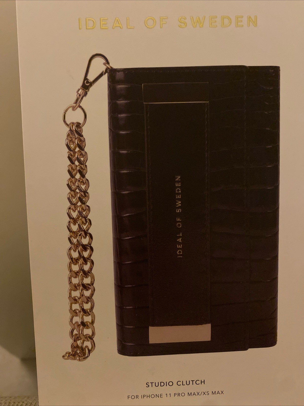 Handyhülle Leder Ideal of Sweden Schwarz Clutch Tasche Iphone 11 Pro Max/ XS MAX