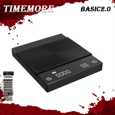 TIMEMORE Black Mirror Basic2 plus up Digital Coffee Food Kitchen Scale with Time