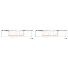 2x COFLE Handbremsseil Seilzug Feststellbremse für Audi TT 8N3 1.8 T 8N9