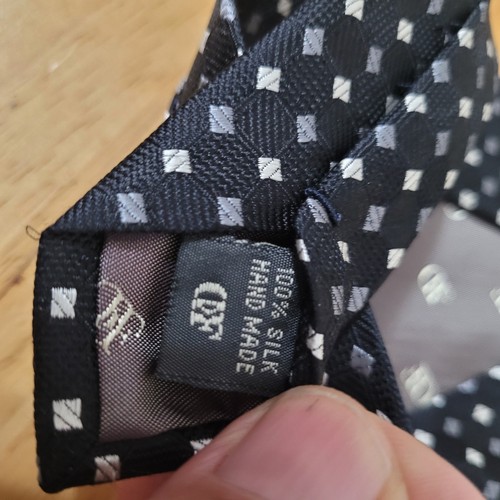 Daniel de Fasson Necktie Geometric Dot Pattern Business Career Formal - Picture 4 of 6