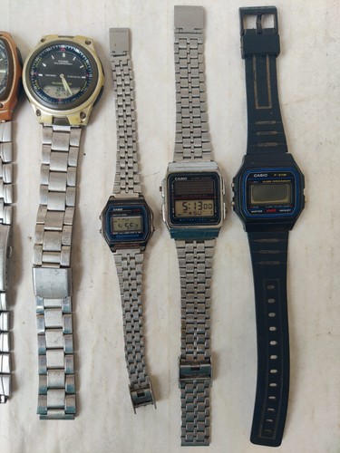 Lot of 8 Casio Watches - 1 Solar Working, 3 Digit On, 4 Dead - For Parts/Repair - Picture 3 of 16