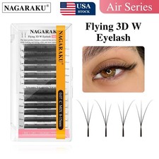 NAGARAKU Flying 3D W Shape Fans Automatic Flower False Eyelashes Extensions Fox