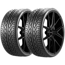 (QTY 2) 275/25ZR28 Lexani LX-Thirty 101W XL Black Wall Tires