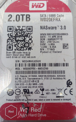 WESTERN DIGITAL WD20EFRX-68EUZN0  SATA FESTPLATTEN PLATINE #FS176