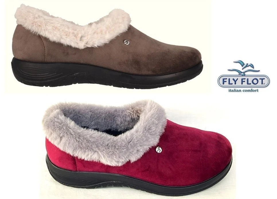 Fly Flot Shoes P5T72 Slippers Made in Italy FlyFlot P5T72 P8 Soft Fur Slipper