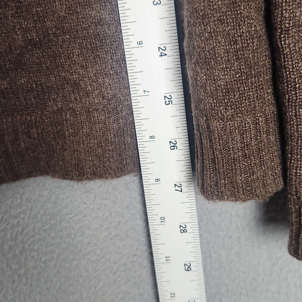 Merona Sweater Mens XL Brown 100% Cashmere V Neck Pullover Knit Soft Warm - Image 4 of 4