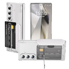 For Samsung Galaxy Z Fold 7/6/5/4 Card Slot Case w/ Wristband  Screen Protector