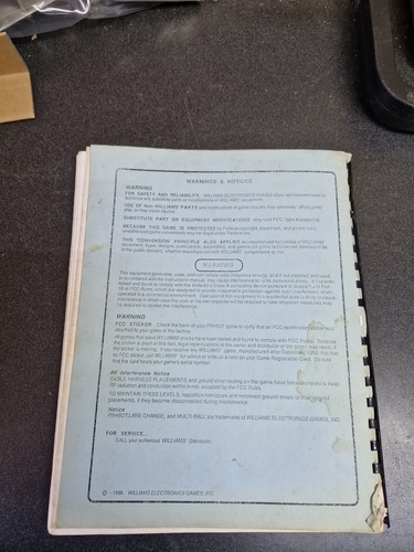 William's PINBOT flipper manuale istruzioni COPIA - usato - Foto 2 di 4