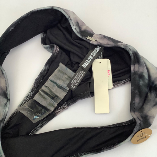Victoria’s Secret PINK Black Grey Marble Print Bikini Bottoms - Size M - BNWT - Picture 4 of 4
