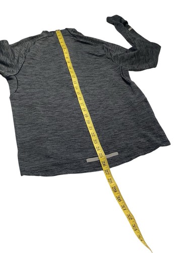 Nike Running 1/4 Zip Black/Gray Element Reflective Dri-Fit Thumb Holes Small - Picture 8 of 10