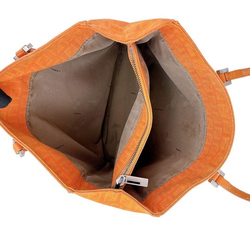 Fendi Tasche Zuccino Canvas Leder Orange Monogramm Muster Japan - Bild 13 von 24
