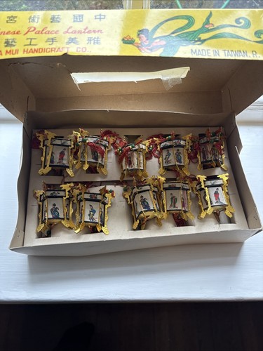 Set Of 10 Mini Chinese Palace Lantern Geisha Ornaments Republic Of China 2” See - Bild 3 von 21