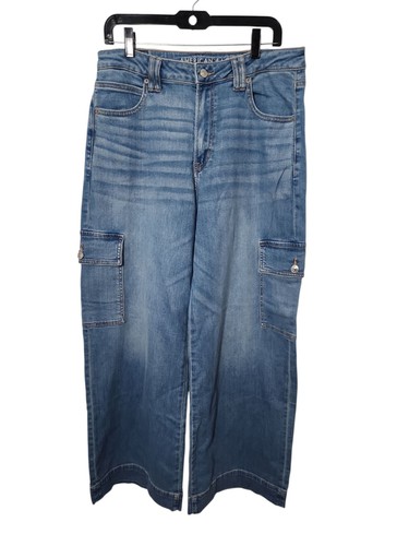 American Eagle Super High-Rise Baggy Wide Leg Jeans Gr. 12