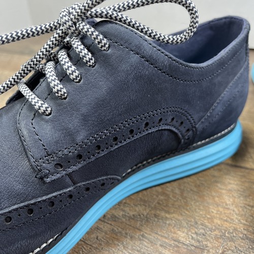Cole Haan Original Grand OS Herren 10,5 M Türkis Blau Sohle Leder Schuhe - Bild 15 von 24