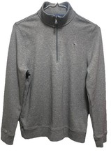 VINEYARD VINES Youth Boys Gray 1/4 Zip Mock Neck Sweater Size L 16