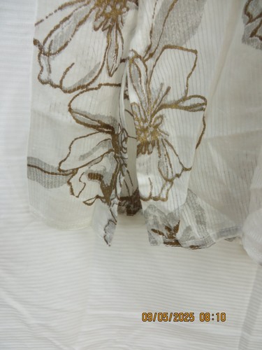 Charter Club Woman Gr. 22 W 100 % Baumwolle Made India weiß gewebtes Canvas Shirt Top - Bild 11 von 16