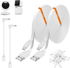 2 Pack 30ft Power Extension Cable Compatible with Wyze Cam v4,Wyze Cam Pan