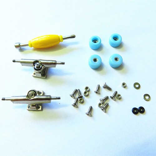 1 Set 96mm Wood Fingerboard Skateboard Bearing Wheels Trucks Nut Screw Toy B - Picture 6 of 18