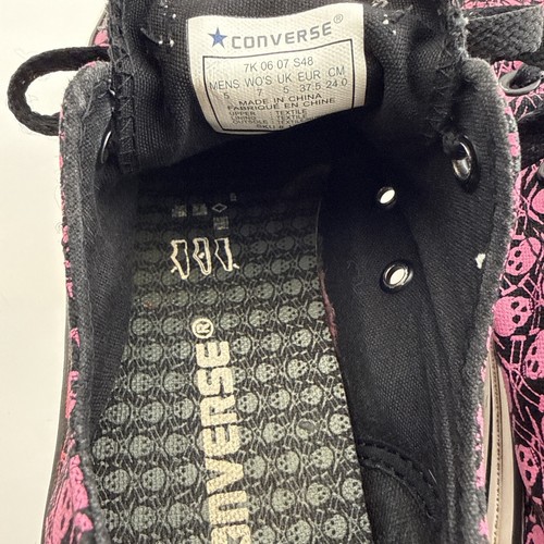 Pink Skull and Crutches Jackass Converse All-Stars-Women’s Size 7/Men Size 5 - Picture 17 of 19