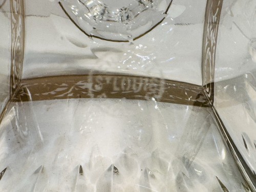 St. Louis Crystal Thistle 24k Gold Encrusted Square Whiskey Decanter PERFECT! - Picture 15 of 15