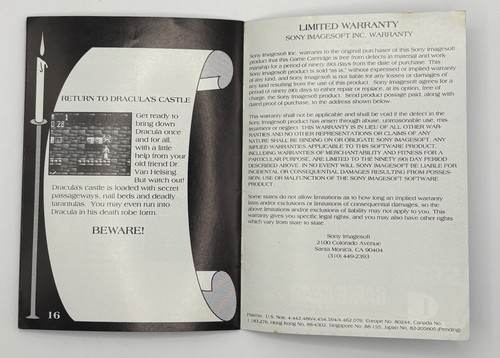 Bram Stoker’s Dracula w/ Original Manual (Sega Game Gear) - Tested - Picture 20 of 20
