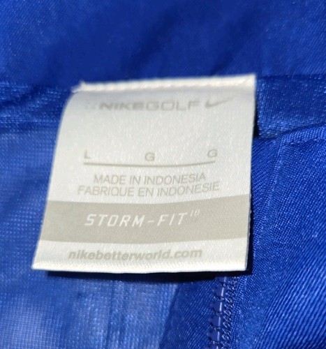 Chaqueta NIKE GOLF STORM FIT Para Hombre L Azul Real IMPERMEABLE CREMALLERA COMPLETA - Imagen 3 de 6