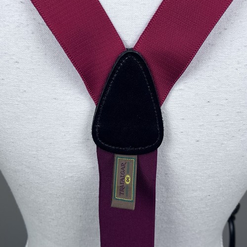 Trafalgar Men's Adjsutable Fabric & Leather Suspenders Braces One Size; Designer - Picture 3 of 9