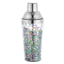 16OZ(450ml) Plastic Cocktail Shaker, Stainless Steel Top, Multicolor