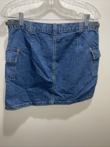 Women's American Eagle Jean Denim Skirt Size 10 Cargo Pockets 100% Cotton - Picture 9 of 11
