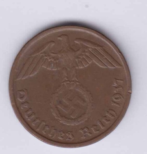 GERMANY DEUTSCHLAND 2 Pfennig 1937D (AI210) - Picture 2 of 2