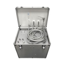 Portable Mobile Dental Delivery Unit with Suction Syringe and Compressor for