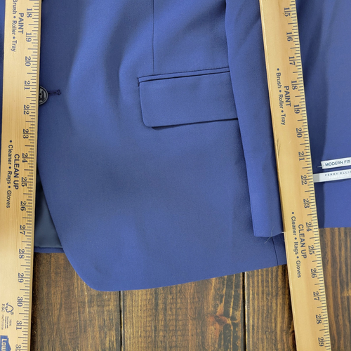 Perry Ellis Portfolio Men's Sport Coat Blazer Two Button Blue Stretch 42S NEW - Picture 6 of 12