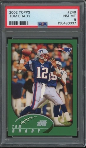 2002 Topps Football #248 Tom Brady NM-MT PSA 8