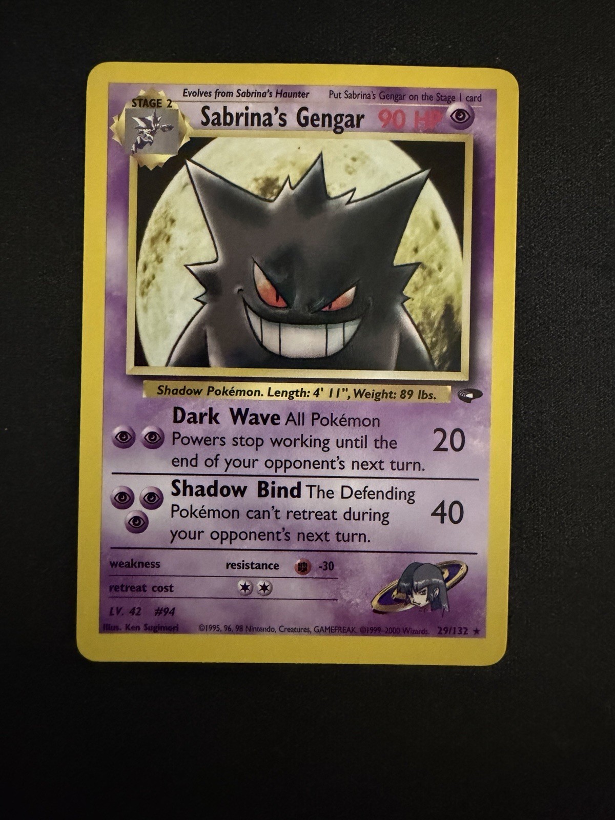 Pomeon Sabrina's Gengar Gym Challenge 29/132 Gym Challenge N/M L/P