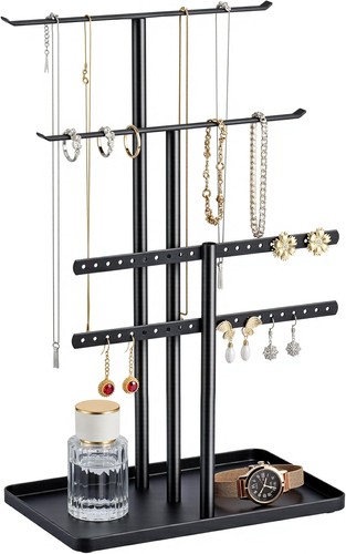 Pickpiff Soporte para Joyería Organizador: 14.5" Resistente Percha para 80 Piezas Joyería, - Imagen 9 de 16