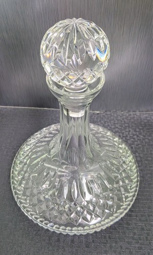 Vintage Waterford Crystal LISMORE Ships Decanter w/Faceted Ball Stopper, 9.8" - Picture 2 of 18