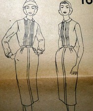 LOVELY VTG 1950s DRESS Sewing Pattern 12/30 FF