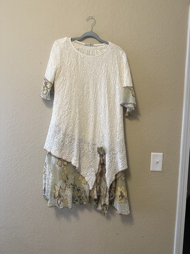 Vintage Y2K Spencer Alexis Asymmetrical Design Floral Lace Top & Skirt Size 8 - Picture 3 of 13
