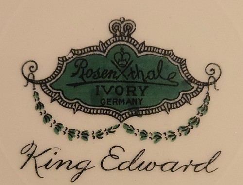 Rosenthal Ivory Germany King Edward 5 Plates-3 Saucers-1 Cup-Cream Color-Floral - Picture 20 of 20